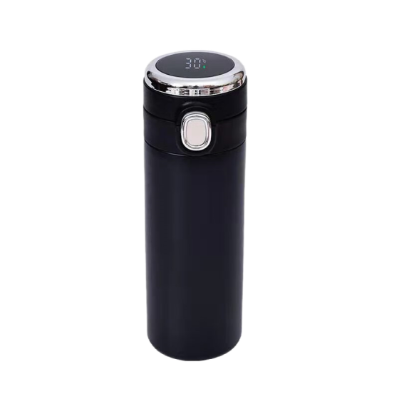 New Double-layer Vacuum Pea Cup, Stainless Steel Insulated Mug with Pop-up Lid & Smart Temperature Display