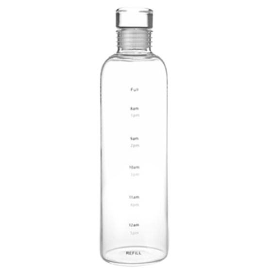 High Aesthetic Time Scale Transparent Glass Cup