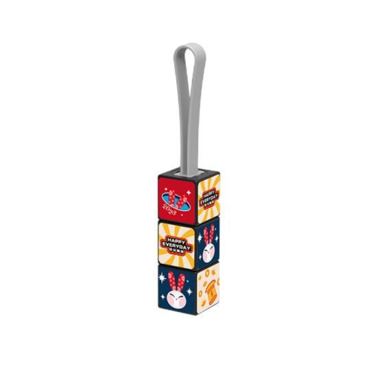 Yuanchuang Rotating Rubik's Cube Data Cable,Creative Keychain, 3-in-1 Data Cable